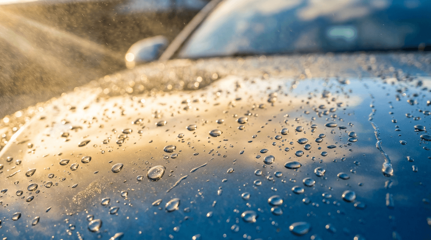 Freshly detailed car showcasing professional car detailing results